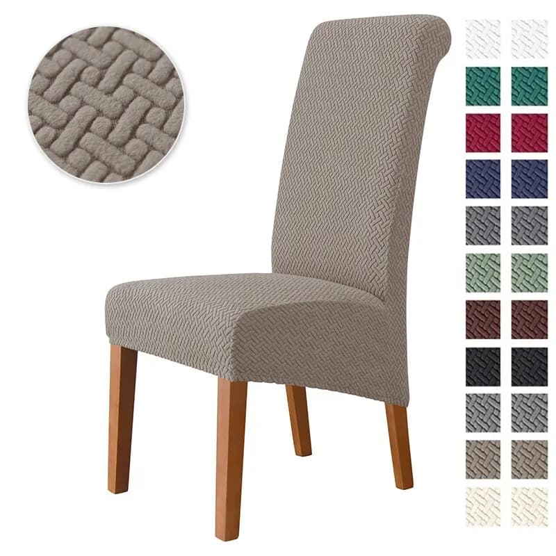 Juste de chaise jacquard à dossier long, housses de siège, housses de chaise de salle à manger, hous