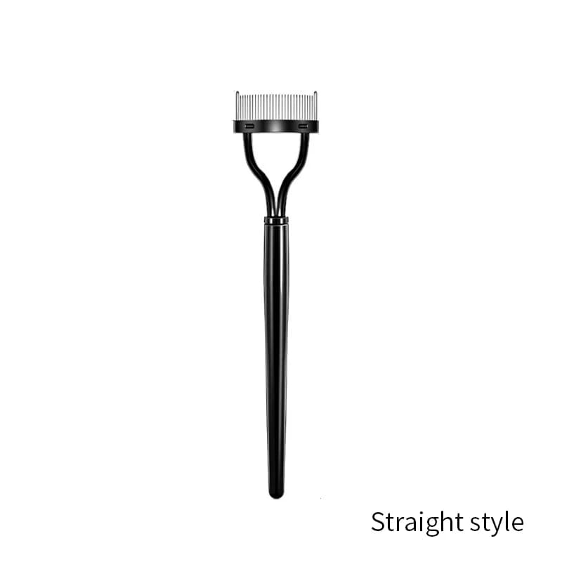 Séparateur de cils dents métalliques recourbe-cils droit maquillage de beauté brosse à cils en acier