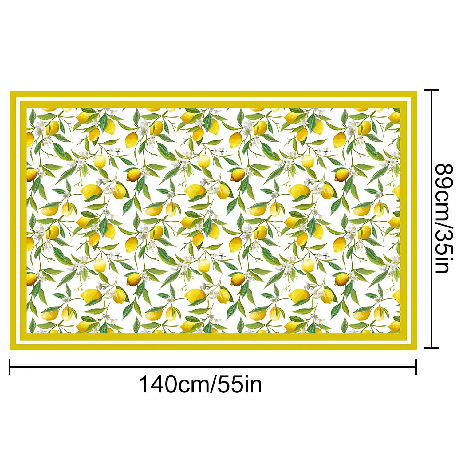 Nappe à thème citron d'été, idéale pour les vacances d'été, la maison, la cuisine, la salle à manger