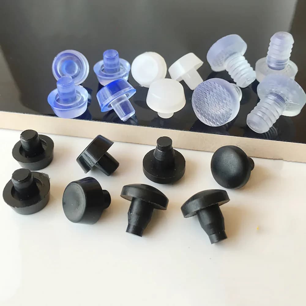 10/20 pièces rond PVC meubles pied clou caoutchouc glisse clou bureau Table chaise jambe sol protect