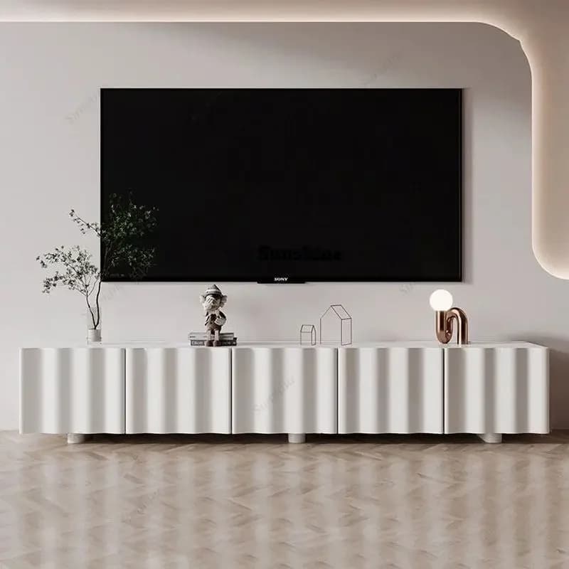 Meuble TV blanc simple YUnique, salon classique, 200 cm, meubles TV modernes, salon, designer, muebl