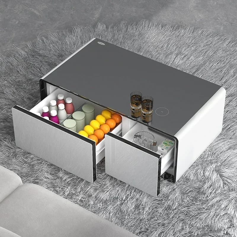 Table basse Table basse intelligente multifonctionnelle pour l'été, petit réfrigérateur congelé, Tab