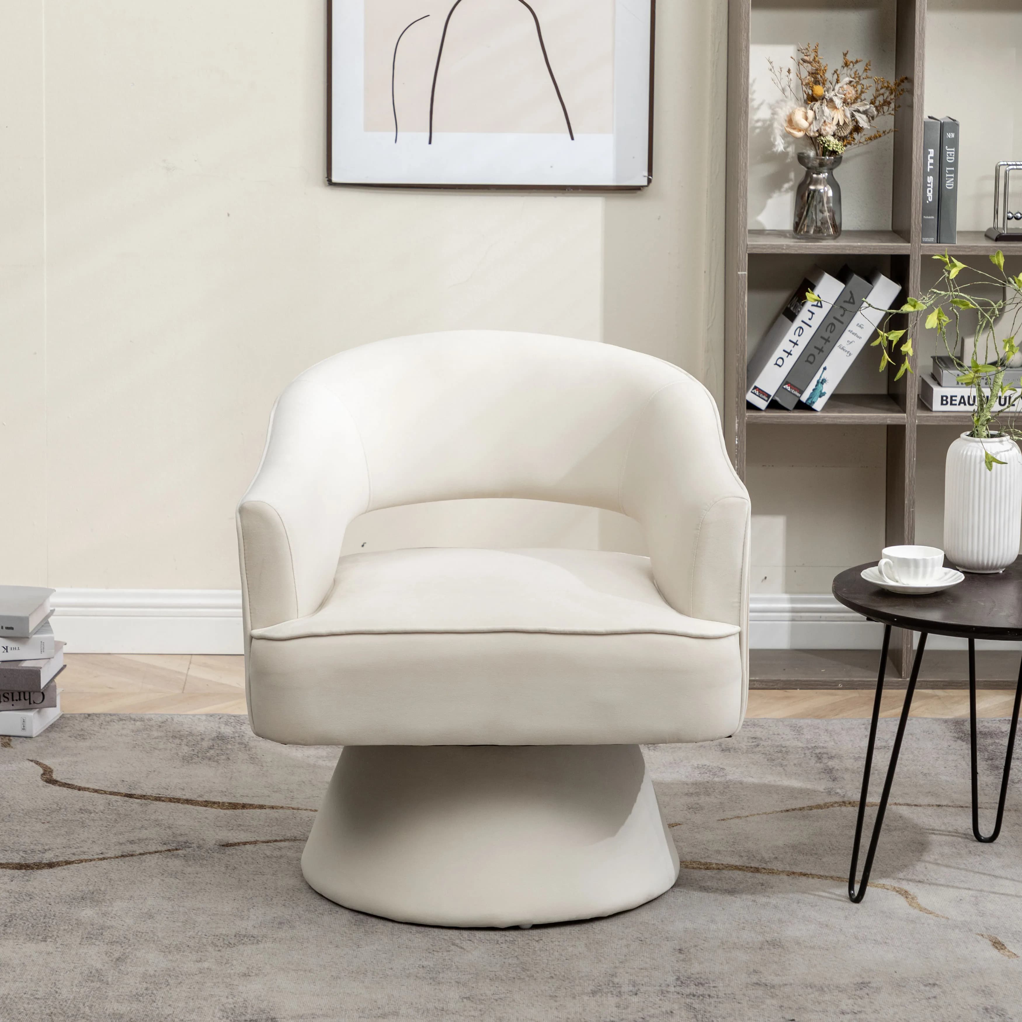SEYNER-Fauteuil à Bras en Velours, Chaise de Chambre à Coucher, Meubles de Salon, Canapé Simple Nord