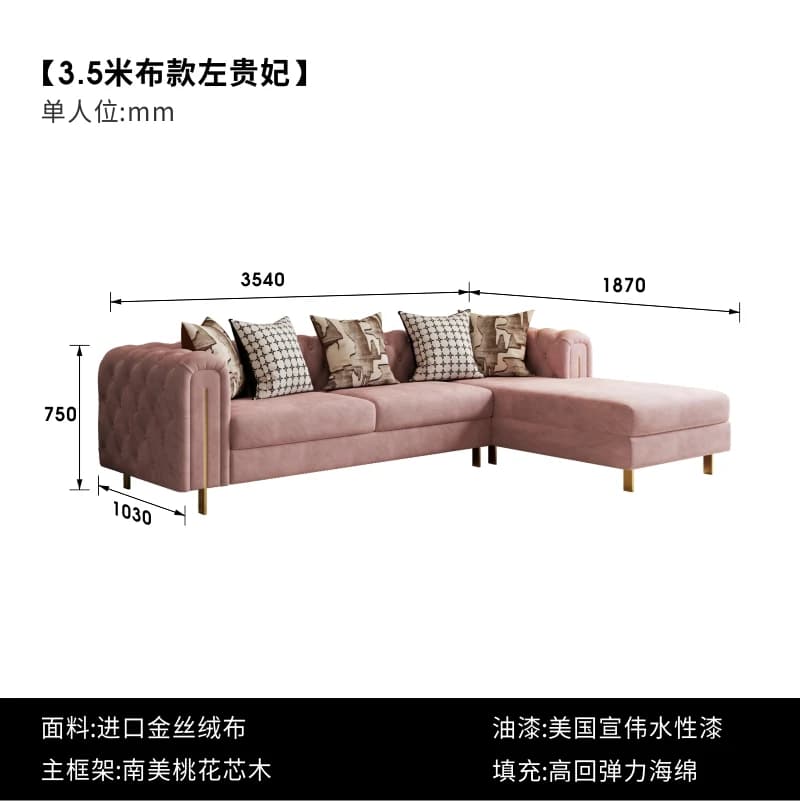 Waterprof canapé design adultes coussin dormeur coin salon canapé nordique romantique Divani Da Sogg