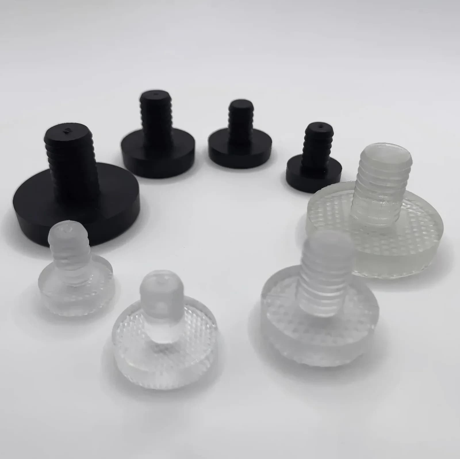 10 ou 5 pièces dessus en verre Table meubles intégré pare-chocs en caoutchouc pinces meubles trou bo