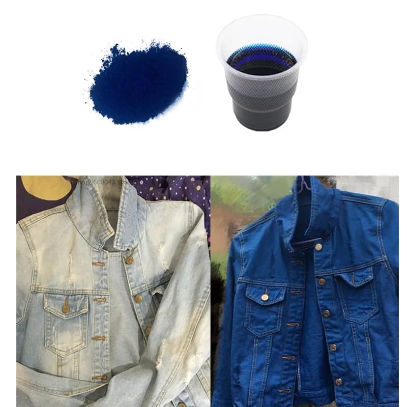 10g/50g/couleur bleu foncé tissu colorant Pigment colorant pour vêtements Textile teinture rénovatio