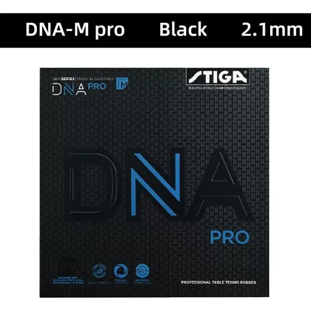 Raquette de tennis de table STIGA-DNA PRO, éponge spécialisée avec caoutchouc renforcé intégré, M, H