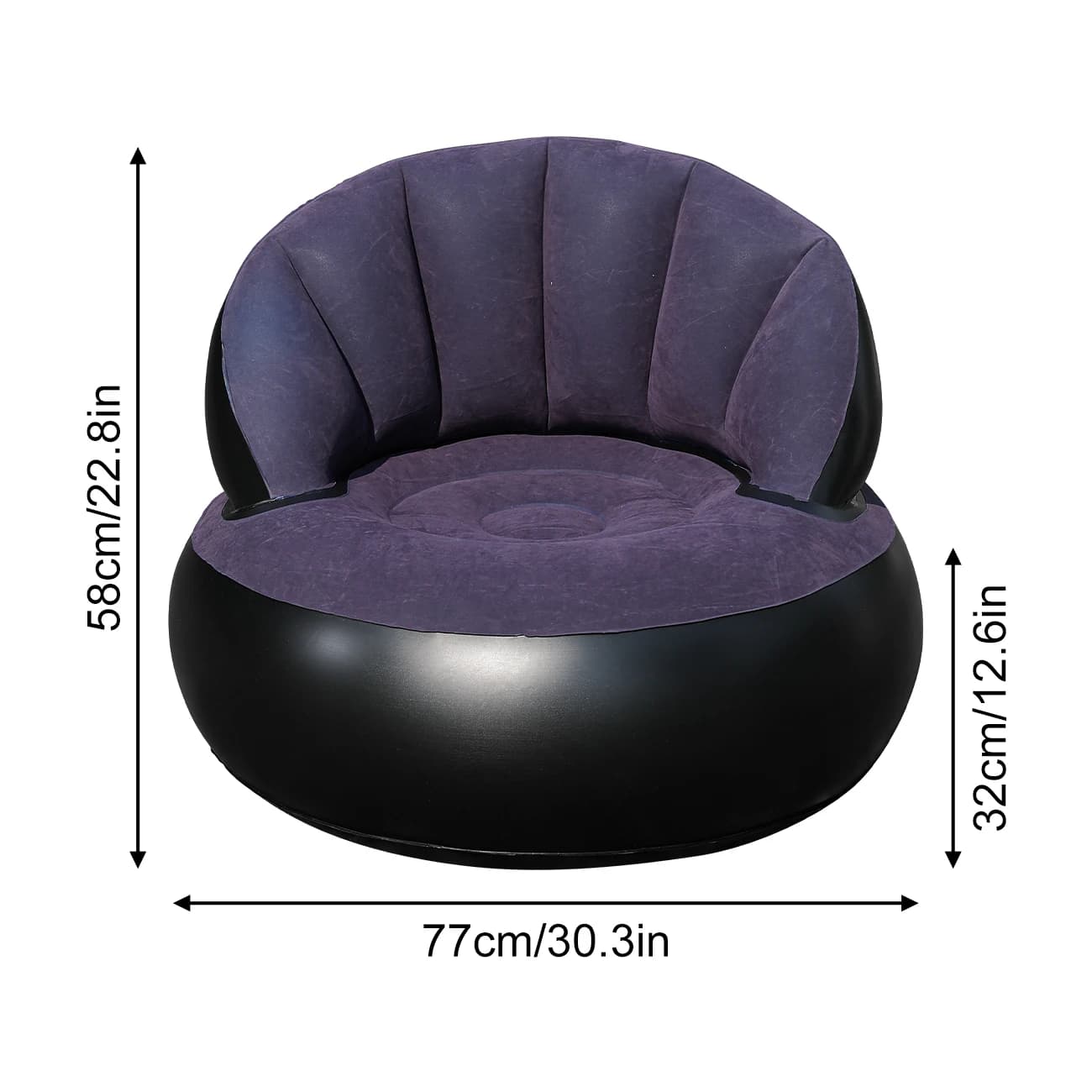 1PC Canapé gonflable en PVC épaissi, design ergonomique pour une expérience de siège confortable, ca