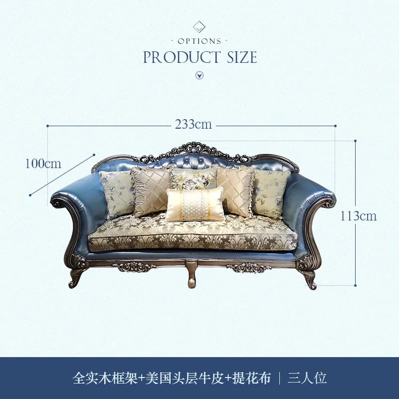 Canapé design européen accoudoir enfants coussin appartement romantique canapé luxe salon Muebles Pa