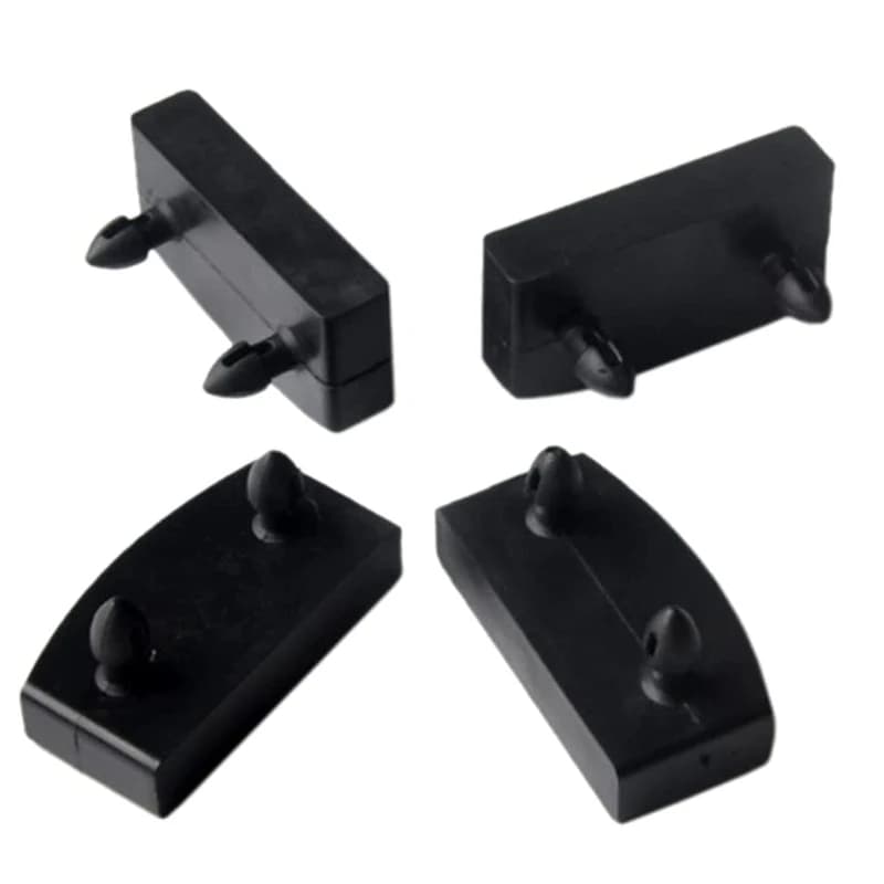 Lot de 10 embouts de rechange carrés en plastique noir pour canapé-lit, support intérieur en caoutch