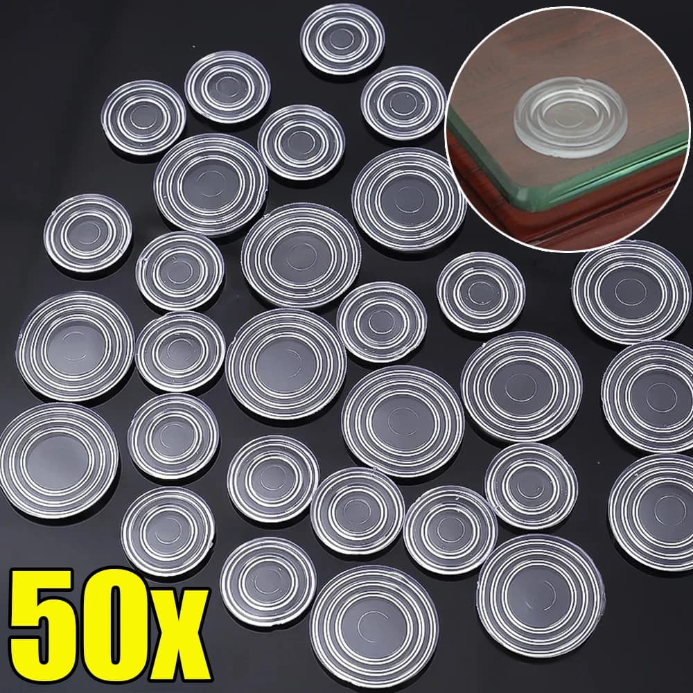 Pare-chocs de Table en verre Transparent, 50/10 pièces, coussinets antidérapants pour meubles, pare-