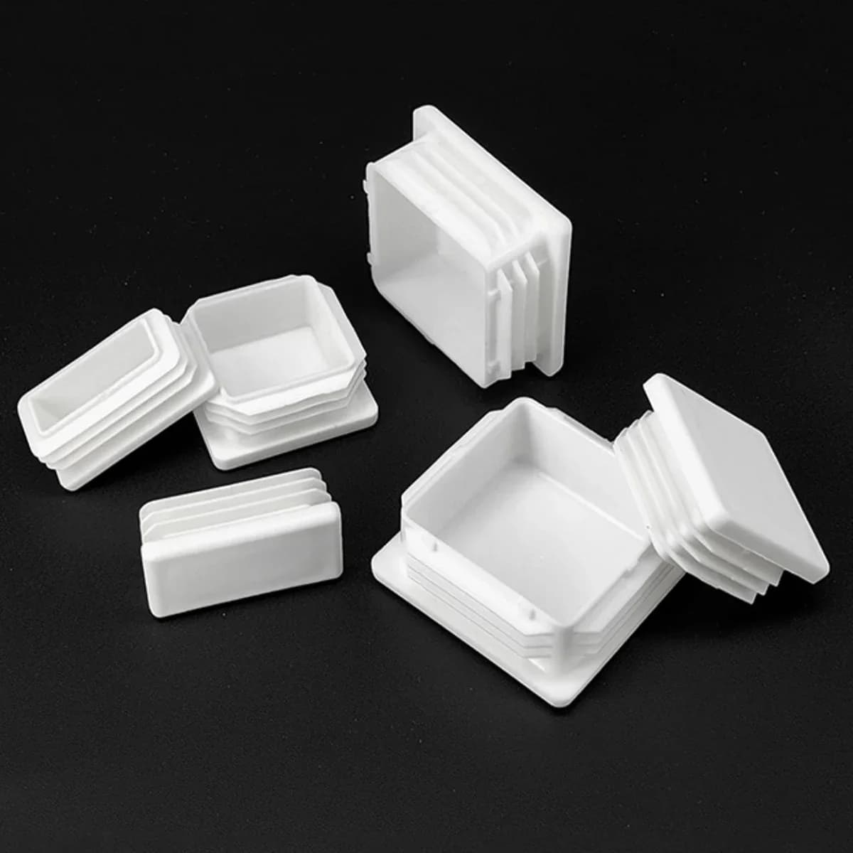 4/8/10 pièces 13x13 ~ 200x200mm blanc carré en plastique obturateur embout chaise Table pieds capuch