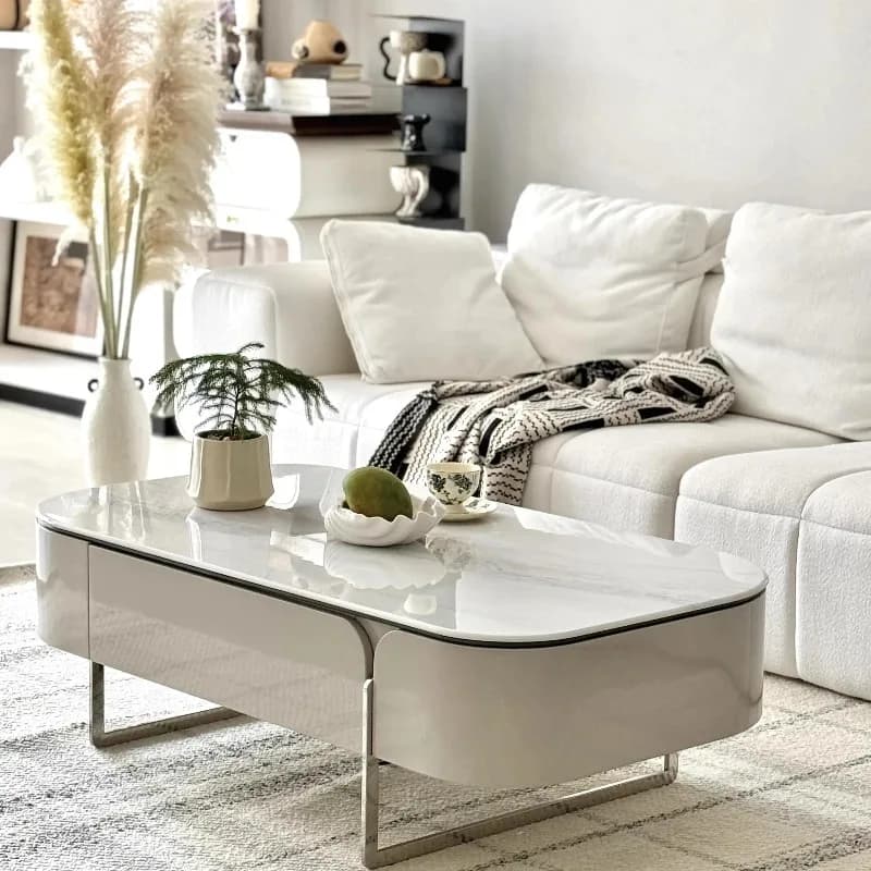 Organisateur de Table basse de luxe créatif, qualité étanche esthétique, Table basse transparente bo