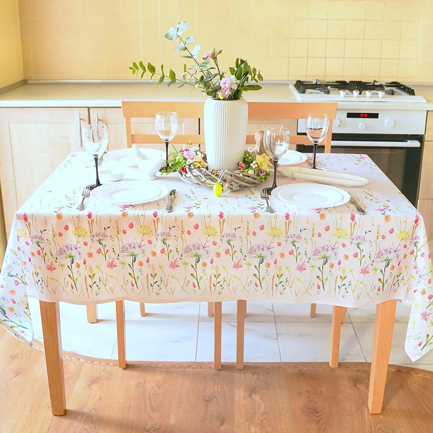 Petite nappe rectangulaire carrée fraîche adaptée à la décoration de Table de cuisine, décoration de