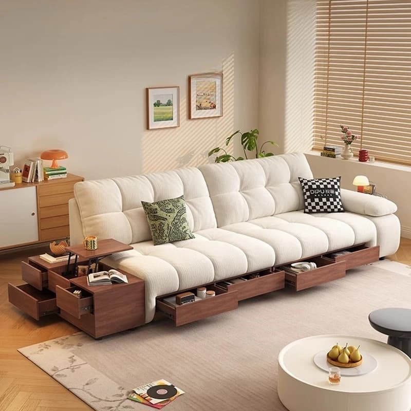 Canapés de luxe nordique rangement appartement chambres confortables