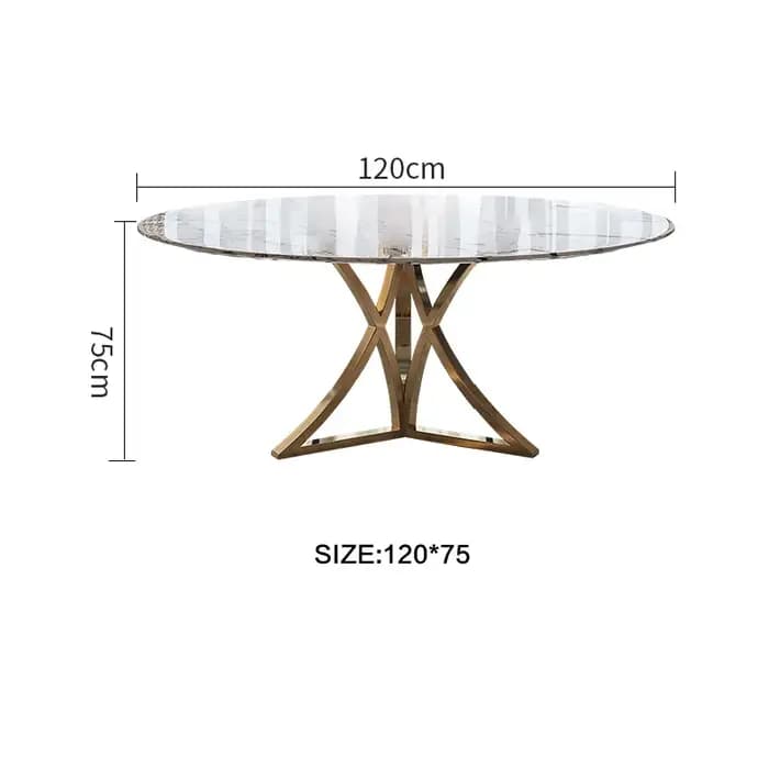 Table à manger moderne en marbre et ardoise pour restaurant