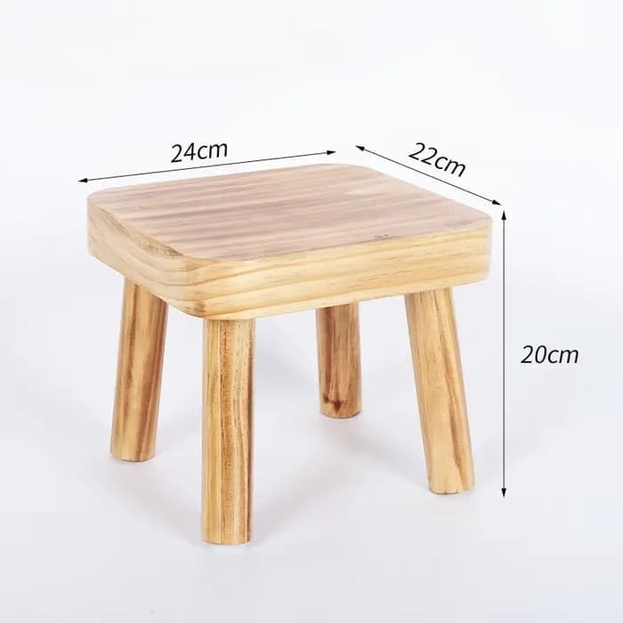 Tabouret en bois massif de pin