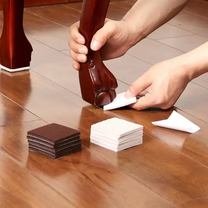 Coussinets en feutre auto-adhésifs pour meubles carrés, capuchons de pieds de chaise, housse anti-ra
