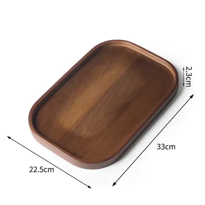 Plateau de service décoratif en bambou pour Table basse et décoration de maison, plateau de fruits,