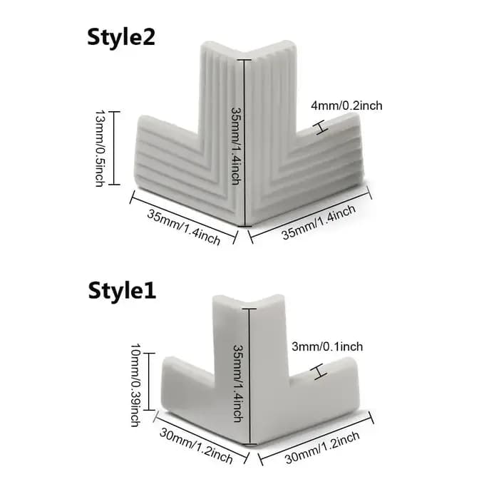 Lot de 4 protections d'angle de bureau anti-collision