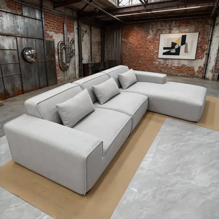 Canapé d'angle confortable de luxe sans structure