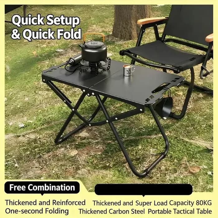 Table pliante pour repas en plein air, table de camping portable, petite table d'extérieur multifonc