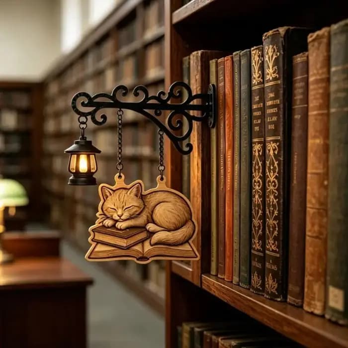 Lanterne de bibliothèque décorative, éclairage de bibliothèque rétro, lampe de bibliothèque multifonctionnelle, veilleuse LED chaude, ornement