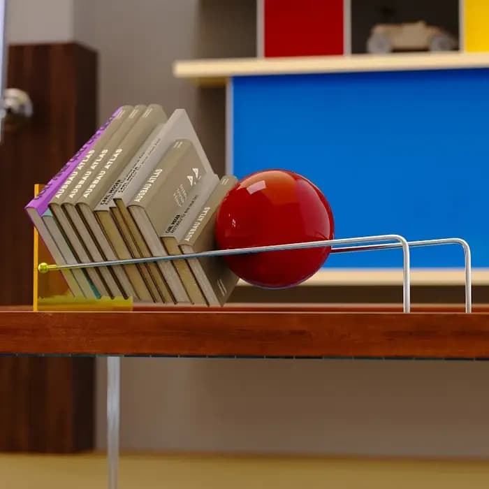 Étagère de rangement de bureau en acier inoxydable et acrylique