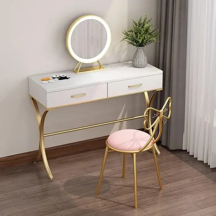 Tabouret de courtoisie avec nœud papillon, chaise de courtoisie rose, coussin en velours, cadre en m