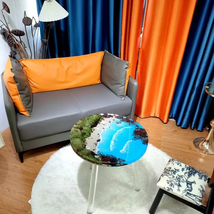 Table basse ronde en résine