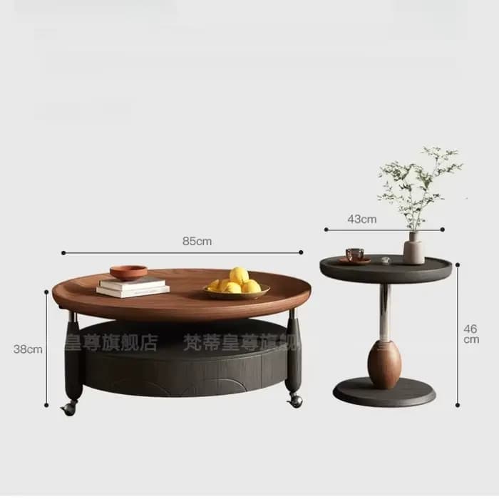 Table basse ronde en bois