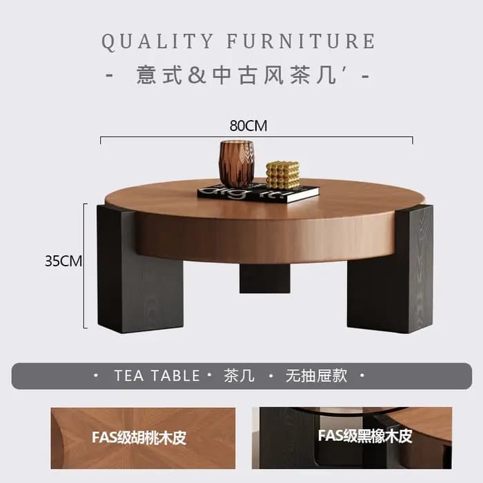 Tables basses Vintage du milieu du siècle Wabi Sabi Designer
