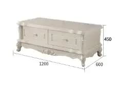 Tables basses pour magazines blanches, ornements esthétiques, tiroirs pour livres, meubles uniques P