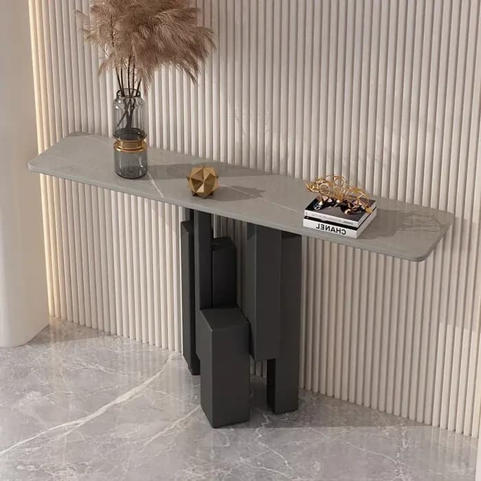 Table console élégante en métal, moderne et simple, pour l'entrée, le couloir, le hall, le salon, me