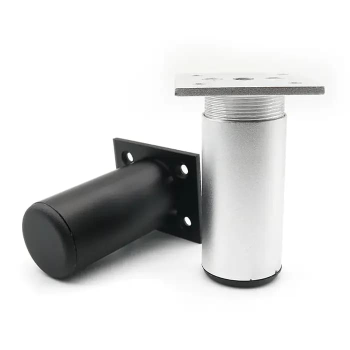 Lot de 4 pieds de meuble en aluminium