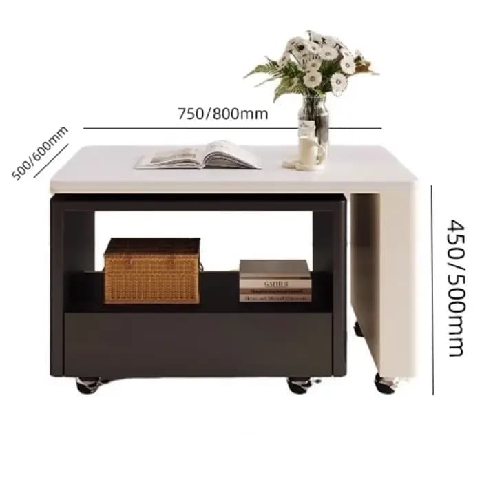 Table basse transparente au sol