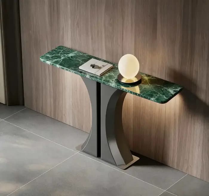 Table console d'entrée contemporaine et compacte, style industriel, avec rangement, pour appartement, mobilier de maison moderne