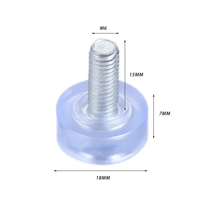 Pied de meuble réglable M6/M8 x 18mm, 10 pièces, vis de protection pour sol