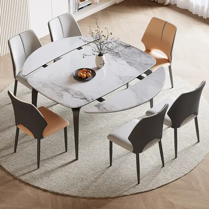 Table à manger minimaliste nordique ronde