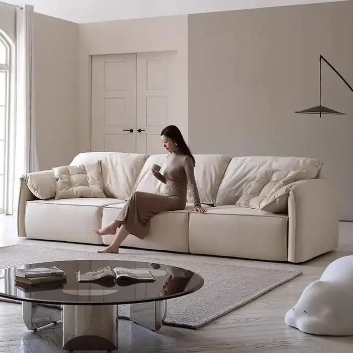 Canapé électrique beige 2 places avec accoudoirs, convertible pour appartements, canapé inclinable m
