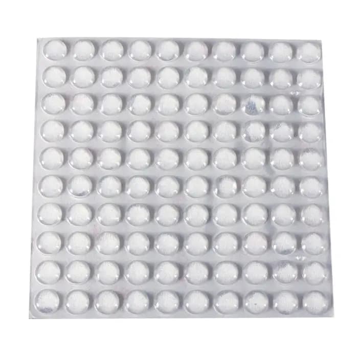 100 pièces Transparent auto-adhésif pieds ronds pare-chocs en caoutchouc de Silicone