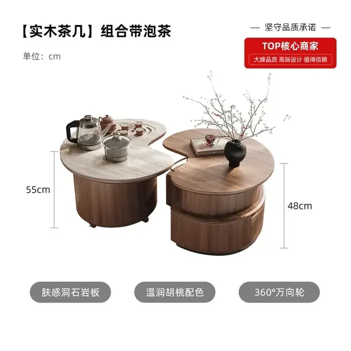 Ensemble de tables basses rondes pour salon