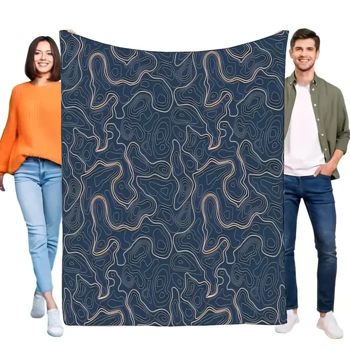 Couverture à motif topographique abstrait, douce et confortable, pour canapé, parfaite pour la décor