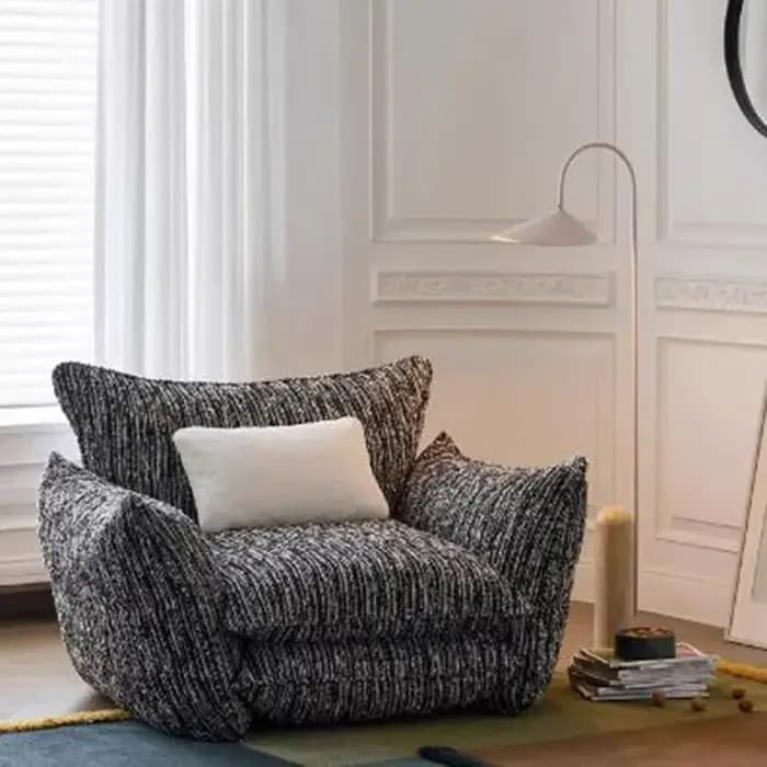 Pouf de salon moderne, canapé de sol individuel pour gaming