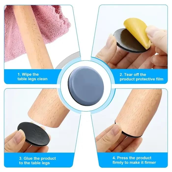Patins de protection autocollants pour meubles 50/60/70 mm, protège-planchers pour pieds de chaise e