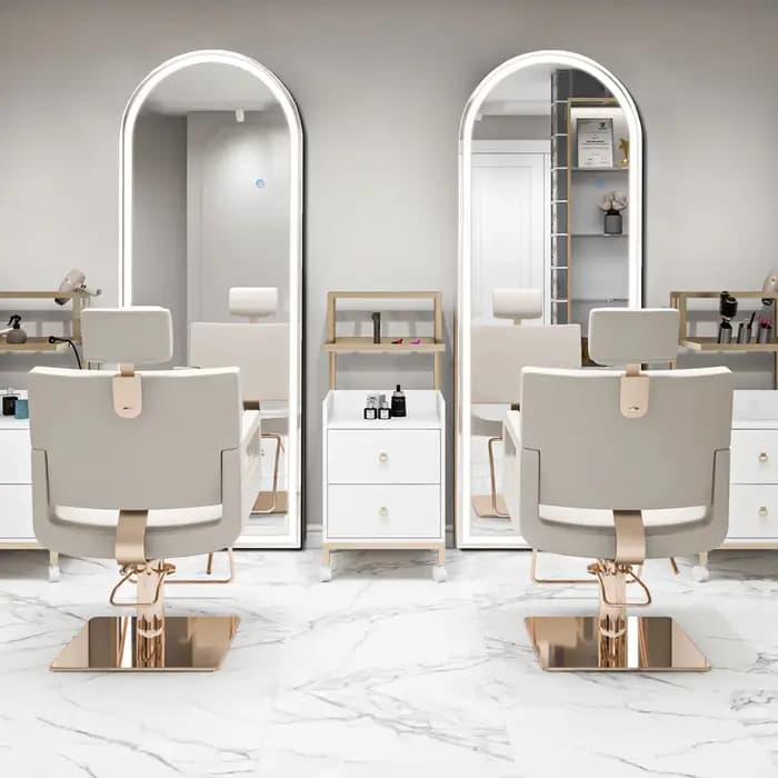 Miroir sur pied ou à suspendre JHK 71"x26" avec éclairage LED à intensité variable, 3 couleurs d'écl