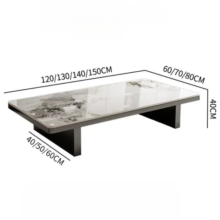 Table basse rectangulaire au design moderne