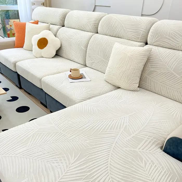 Housse de canapé imperméable en jacquard extensible