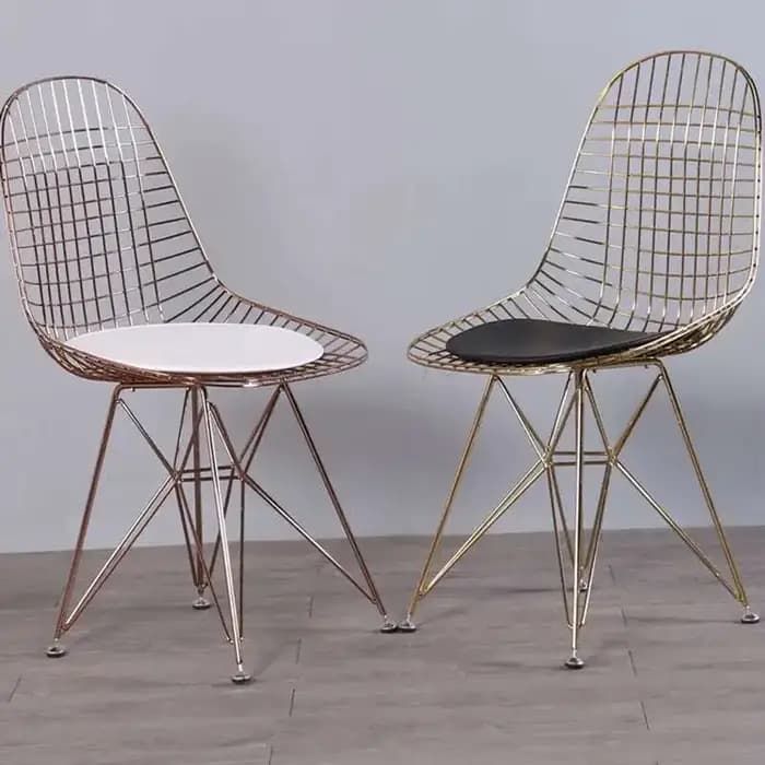 Chaises de salle à manger en métal doré, modernes, nordiques, minimalistes, pour balcon, salon, Desi