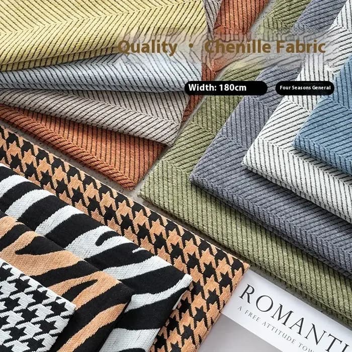 Tissu Textile Chenille solide pour meubles de canapé